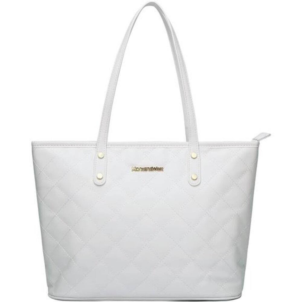Trendy Quilted Handbag for Women Tote Purse Shoulderbag Large Fashion Hobo Purse